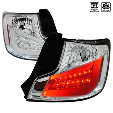 Spec-D Tuning 2011 Only Scion Tc LED Tail Lights Chrome Housing LT-TC10CLED-TM